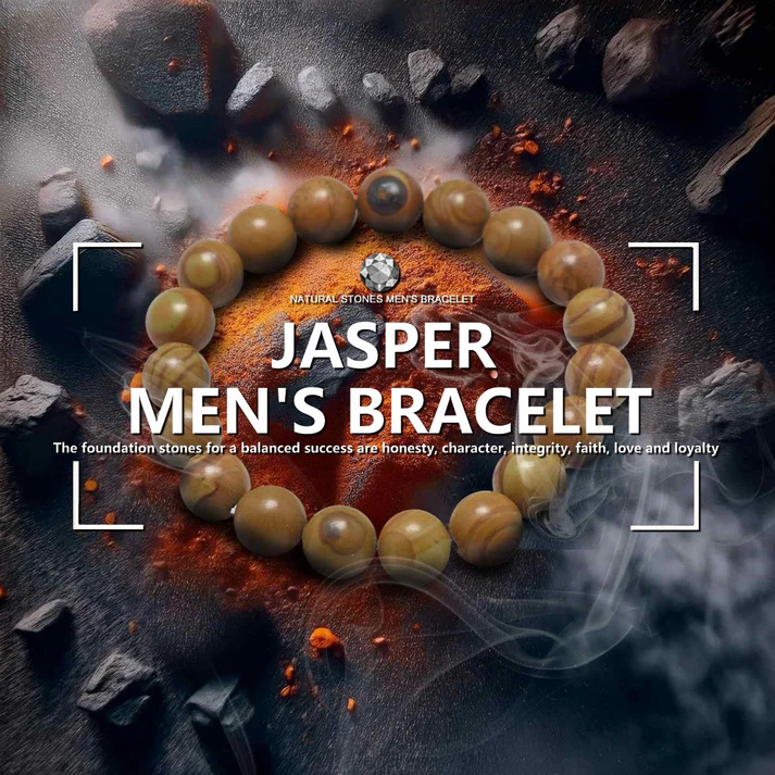 Ανδρικό Βραχιόλι: Ίασπις / Jasper