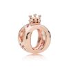 Rose Gold Charm "Crown O" | Regal Radiance