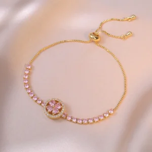 Pink Blossom Heart Jewelry Set - Image 3