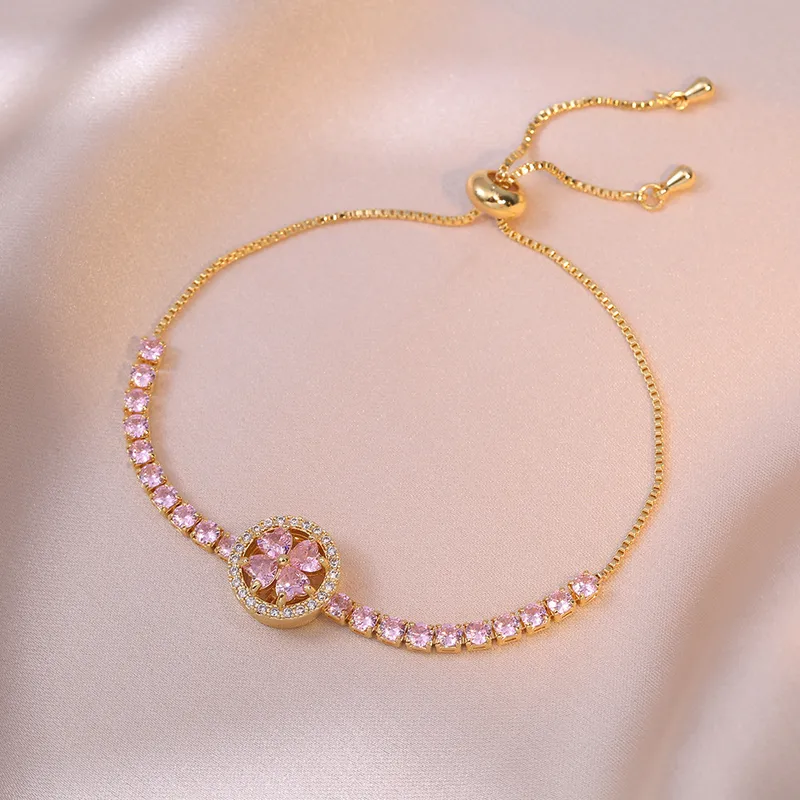 Pink Blossom Heart Jewelry Set - Image 3