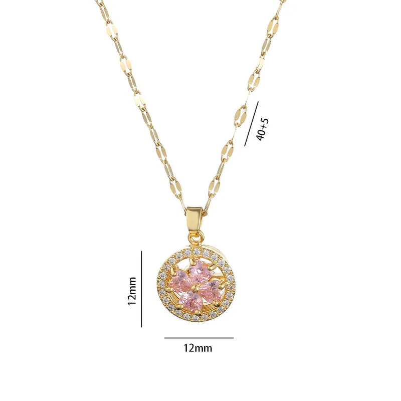 Pink Blossom Heart Jewelry Set - Image 2
