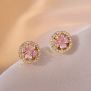 Pink Blossom Heart Jewelry Set - Image 4