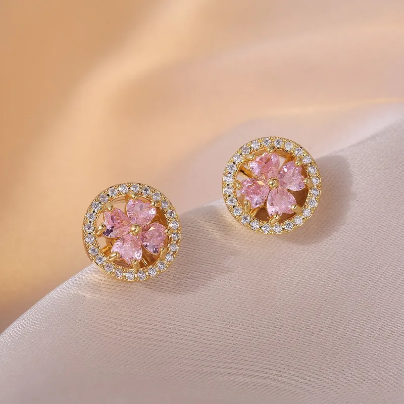 Pink Blossom Heart Jewelry Set - Image 4