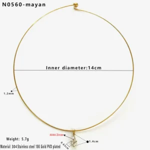 Golden Horse Eye Crystal Choker | Κολιέ "Horse Eye Elegance"