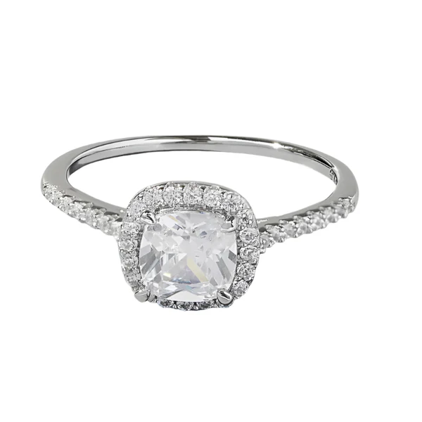 Ασημένιο Δαχτυλίδι S925 με Τετράγωνο Zircon | Square Elegance