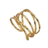 Ανοιχτή Χειροπέδα από Χρυσό Ατσάλι | Minimal Open Gold Cuff