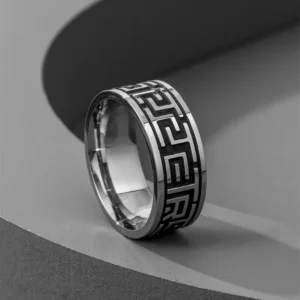 Ανδρικό Ατσάλινο Δαχτυλίδι | Labyrinth Design - Image 3