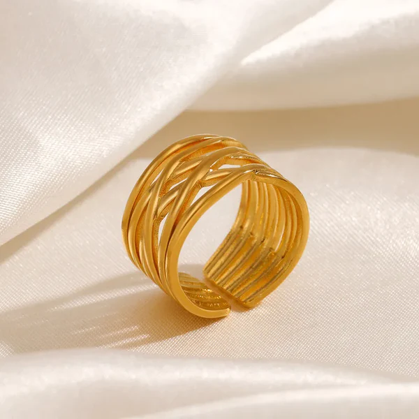 Γυναικείο Δαχτυλίδι από Χρυσό Ατσάλι | Golden Elegance - Image 3