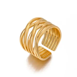 Γυναικείο Δαχτυλίδι από Χρυσό Ατσάλι | Golden Elegance