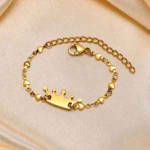 Βραχιόλι "Little Queen Crown" (Gold & Silver) - Image 3