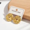 Gold French Twist Studs | Χρυσοί "Γαλλικοί" Στριφτοί Κρίκοι - Studs