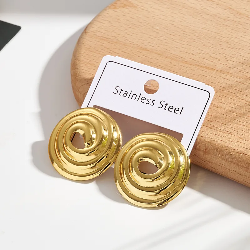 Gold French Spiral Studs | Χρυσοί "Spiral" Στριφτοί Κρίκοι - Studs
