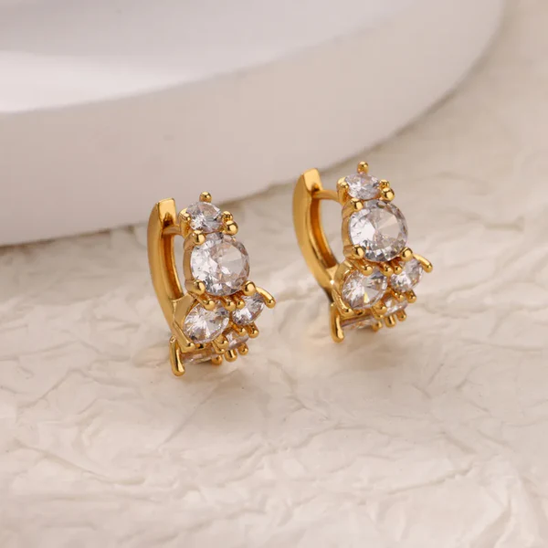 Γυναικεία Κρικάκια με Zircon | Petite Gold Sparkle - Image 2