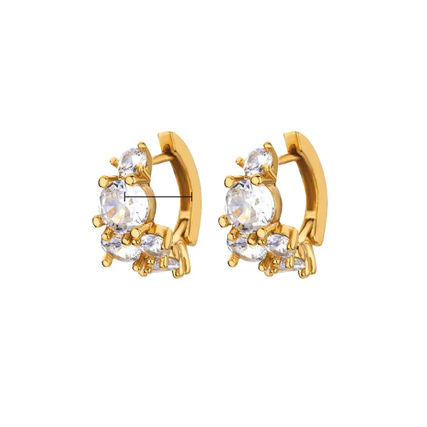 Γυναικεία Κρικάκια με Zircon | Petite Gold Sparkle