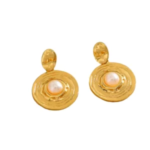 Γυναικεία Σκουλαρίκια με Πέρλες | Pearl Cluster Gold