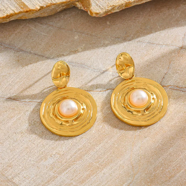 Γυναικεία Σκουλαρίκια με Πέρλες | Pearl Cluster Gold - Image 2