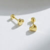 Gold Minimal Heart Studs | Παιδικά Σκουλαρίκια "Χρυσή Καρδούλα"