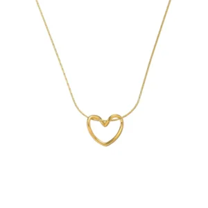 Gold Minimalist Heart Necklace: Η "Αφηρημένη" Τέχνη της Αγάπης