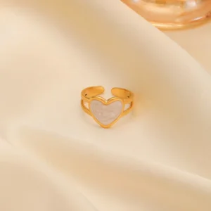 Γυναικείο Δαχτυλίδι Λευκή Καρδιά | Pure Love Gold - Image 3