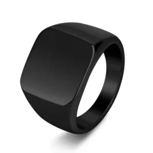 Ανδρικό Δαχτυλίδι Μαύρο Ατσάλι | Stealth Edition