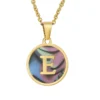 Κολιέ με Μονόγραμμα — Personalised Initial Shell Necklace - color-shell, e