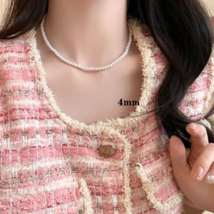 Pearl Choker 4mm | Κολιέ με Πέρλες (Απομίμηση)