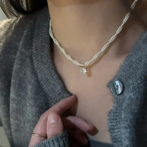 Πολύσειρο Μαργαριταρένιο Κολιέ "Pearl & Sparkle Choker"