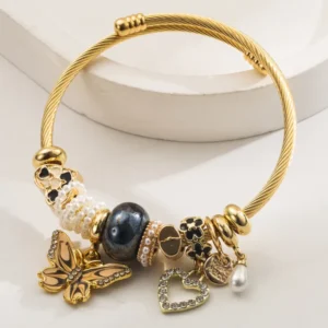 Alternative view of Golden Butterfly Trio | Πέρλες & Στρας Glam