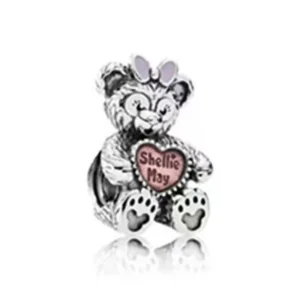 Silver Shellie May Bear Charm | Charm "Γλυκιά Αγκαλιά"