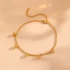 "Golden Bloom" – Αδιάβροχο Αλυσιδάκι Ποδιού & Ζιργκόν
