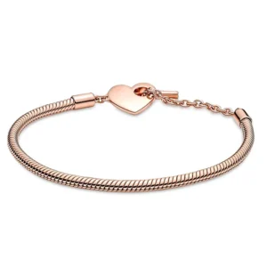 Βραχιόλι Ροζ Χρυσό για Charms — Rose Gold Snake Chain Charm Bracelet