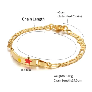 Kids Star Identification Bracelet Παιδικό Βραχιόλι Ταυτότητα "Αστέρια"
