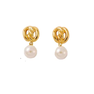 Γυναικεία Σκουλαρίκια με Πέρλα | Eternal Pearl Gold