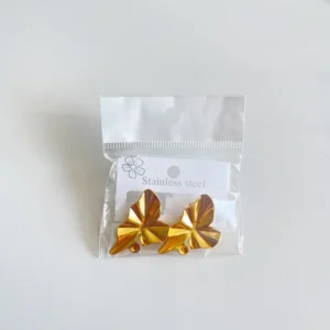 Gold Double Daisy Studs Χρυσοί Κρίκοι Διπλή Μαργαρίτα