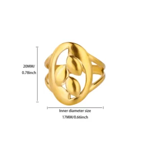 Golden Laurel Leaf Ring / Χρυσό Δαχτυλίδι "Φύλλα Δάφνης"