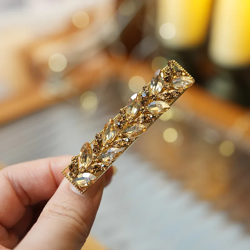 Golden Crystal Luxe Hair Clips - Image 2