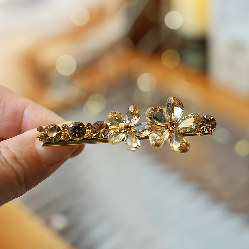 Golden Crystal Luxe Hair Clips - Image 3