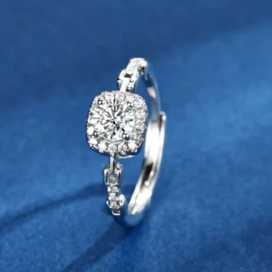 Silver Glow Halo Adjustable Ring – Διαχρονική Λάμψη