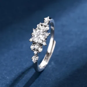 Stardust Symphony: Δαχτυλίδι Cluster με Moissanite 1ct