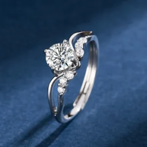 Ρυθμιζόμενο Δαχτυλίδι "Heart & Flower" με Ζιργκόν / Adjustable Heart & Flower Zircon Ring