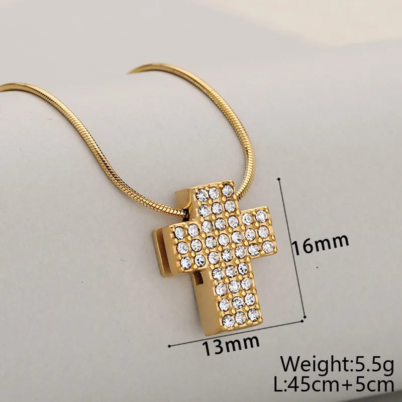 Κολιέ "Eternal Cross Sparkle" Χρυσό