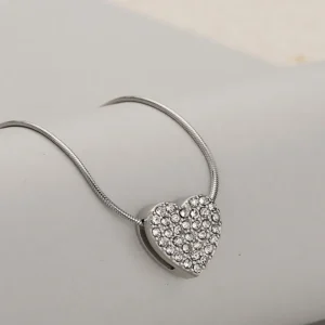 Κολιέ "Silver Heart Radiance"