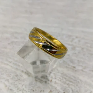 Ανδρικό Δίχρωμο Δαχτυλίδι | Gold & Silver Stripes