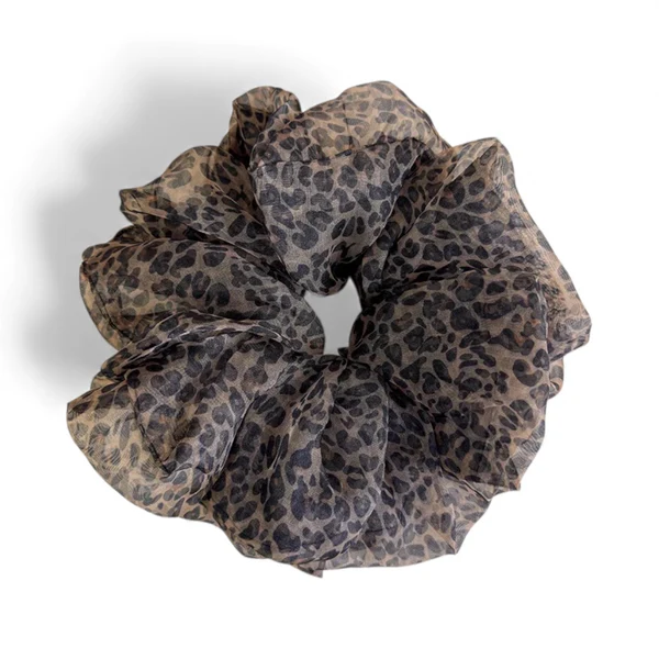 Λεοπάρ Scrunchie Οργάντζα — Smyrna: Leopard Organza Scrunchie