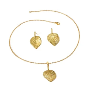 Gold Leaf Jewelry Set: Η Ομορφιά της Φύσης σε Χρυσό