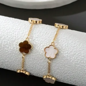 Βραχιόλι με Μοτίβο Λουλούδι — Clover Flower Bracelet - Image 7