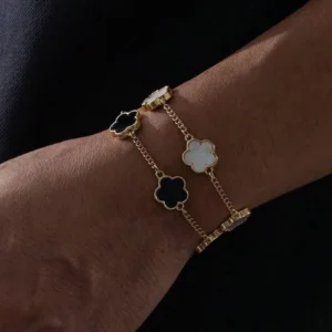 Βραχιόλι με Μοτίβο Λουλούδι — Clover Flower Bracelet - Image 6