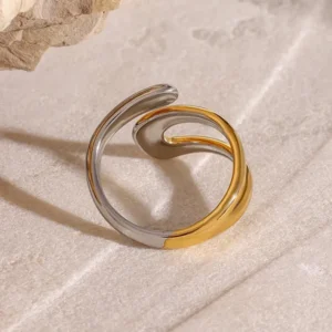 Alternative view of Γυναικείο Δαχτυλίδι Επιχρυσωμένο 18K | Open Design Luxe