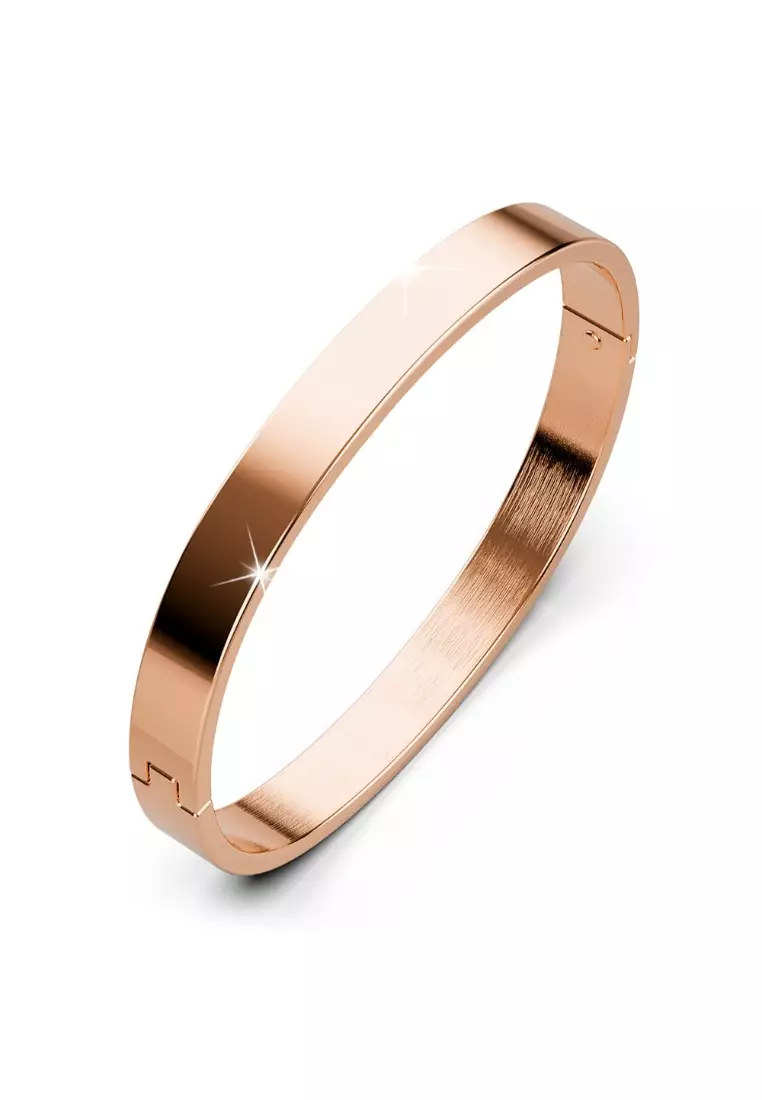 Minimal Rose Gold Bangle | Ροζ Χρυσή Χειροπέδα "Minimal"
