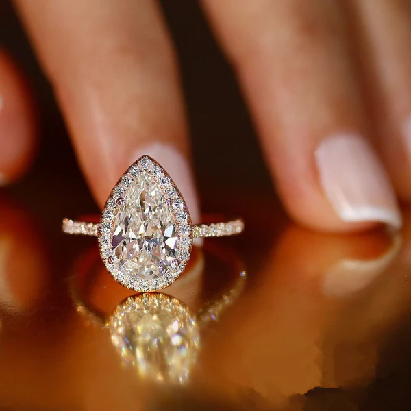 Γυναικείο Δαχτυλίδι Zircon Δάκρυ | Elegant Teardrop